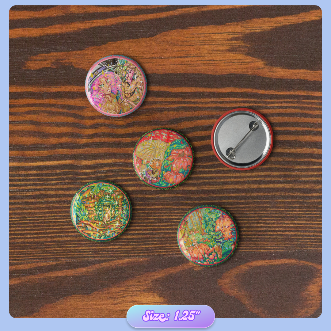 Whispers of the Shadows || Button Pin Set