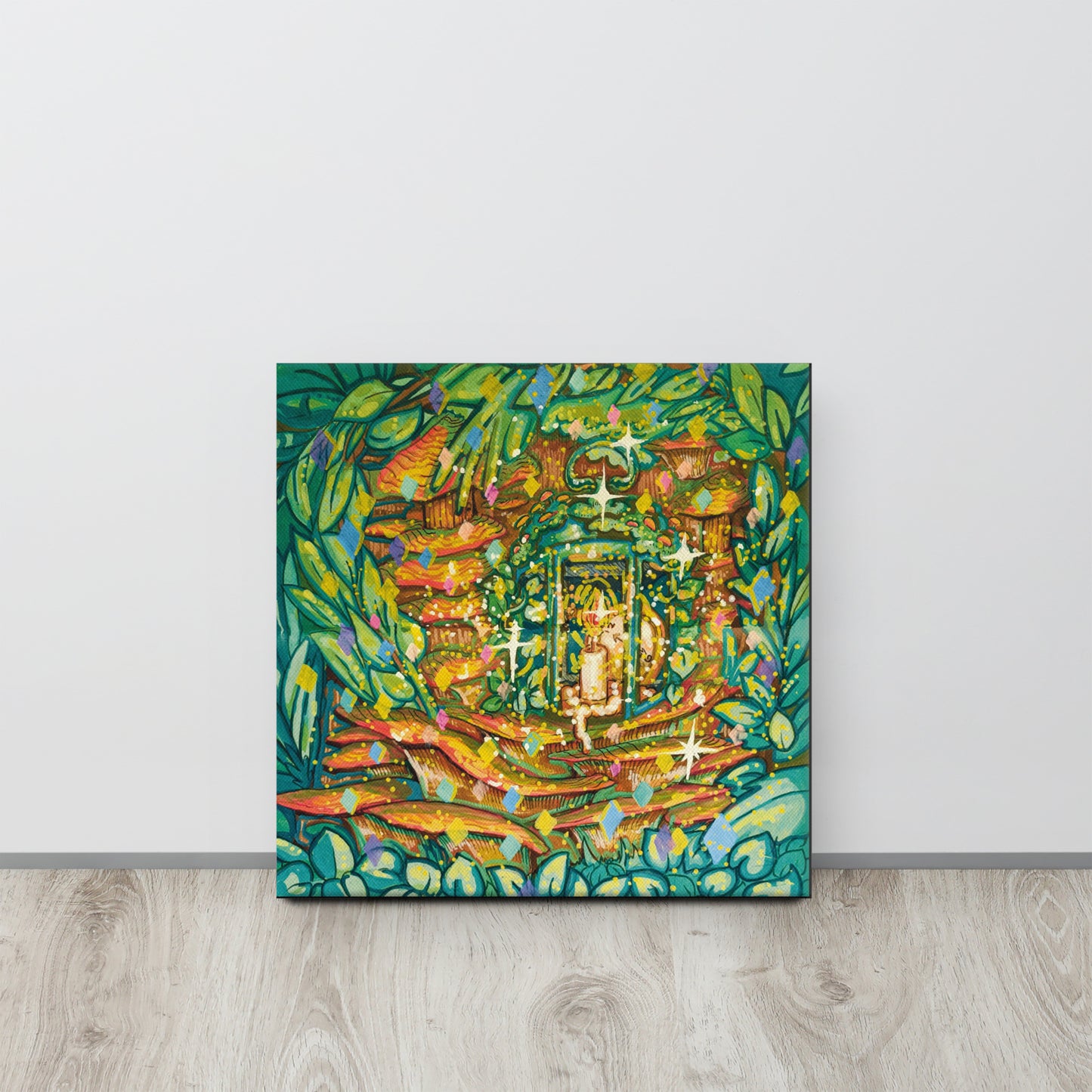 A Light In The Leaves || Art Print - Canvas