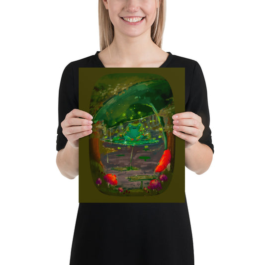 Henry the frog at the Pond  || Art Print