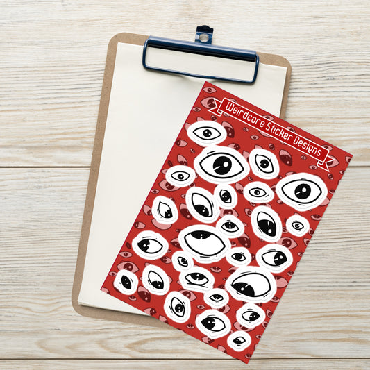 Multi Eyes Sticker || Sticker Sheet