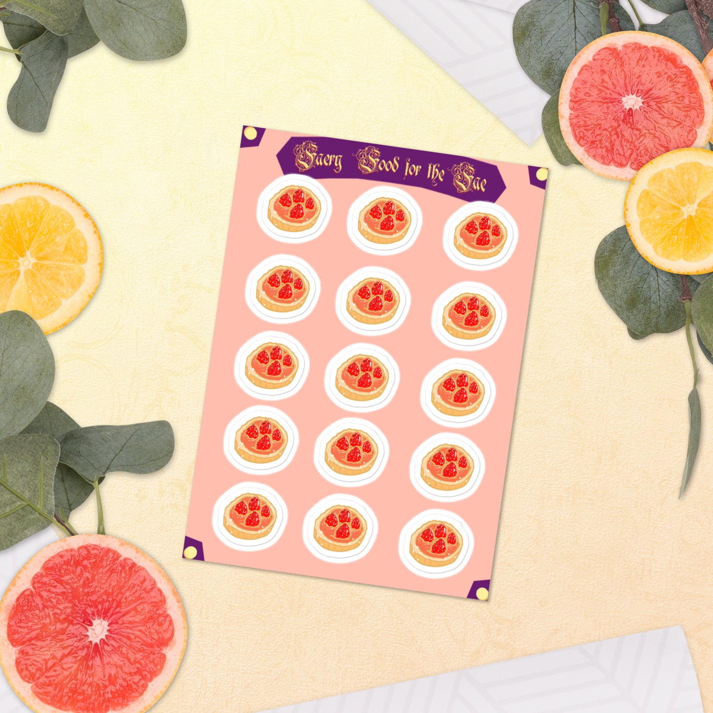 Strawberry Tarts || Sticker Sheet